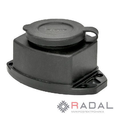 Розетка настенная 16А IP44 230В 2P+PE с защ. крышкой каучук Basic EKF RPS-014-16-230-44