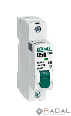 Выключатель автоматический модульный 1п C 50А 6кА ВА-103 DEKraft 12278DEK