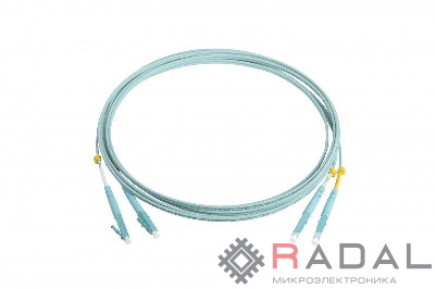 Патч-корд FC-D2-503-LC/PR-LC/PR-H-3M-LSZH-AQ волоконно-оптический (шнур) MM50/125(OM3) LC-LC duplex 10G/40G LSZH 3м Hyperline 34455