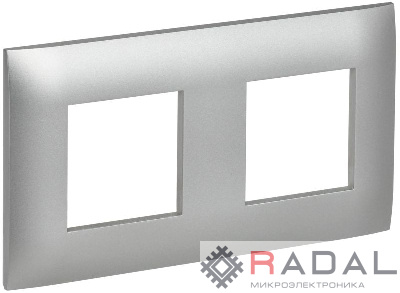 Рамка 2-м SKANDY SK-F02S серебр. IEK SK-M22-K23