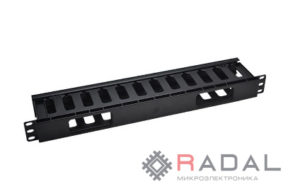 Органайзер кабельный 19дюйм 1U с крышкой TOKOV ELECTRIC TKE-CM-1U-PC
