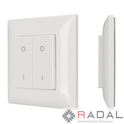 Панель SMART-P47-DIM-P-SUF 3В 2 зоны Knob 2.4G пластик Arlight 028301
