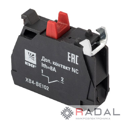 Контакт дополнительный NC красн. PROxima EKF XB4-BE102