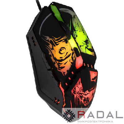 Мышь MG350 игровая проводная 1200-3600dpi с ковриком черн. Intro Б0056132