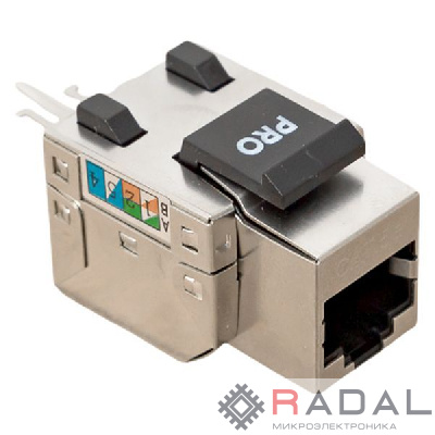 Модуль Keystone розеточный кат.5e RJ-45 экранированный FTP 110 IDC 90град. TeraLINK PRO EKF TRP-KSTN-SOCK-90D-5EFTP