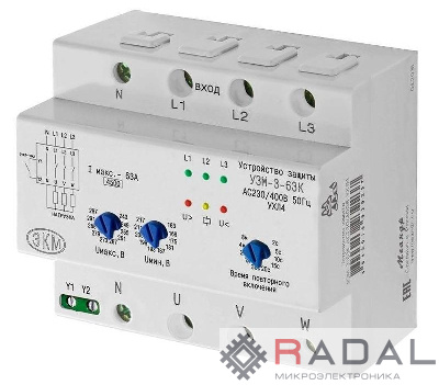 Реле многофункциональное УЗМ-3-63К 230В AC/400В AC УХЛ4 Меандр A8302-16939237