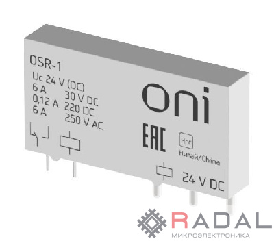 Реле ультратонкое OSR 1C 24В DC ONI OSR-1