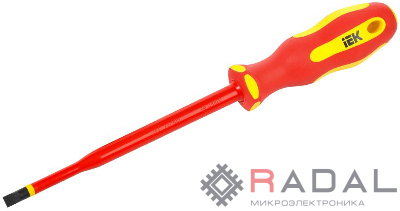 Отвертка диэлектрическая SLIM SL6.5х150 Т2 ARMA2L 5 IEK A2L5-SC31-T2-SL-65-150