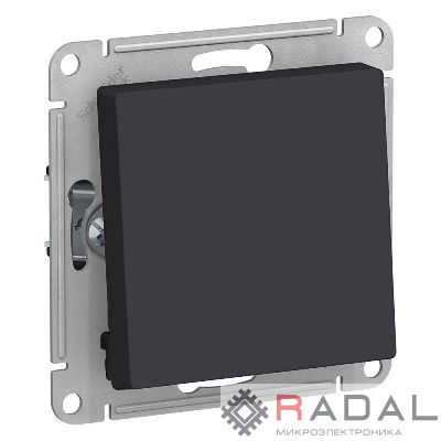 Механизм переключателя 1-кл. СП AtlasDesign 10А IP20 (сх. 6) 10AX карбон SchE ATN001061