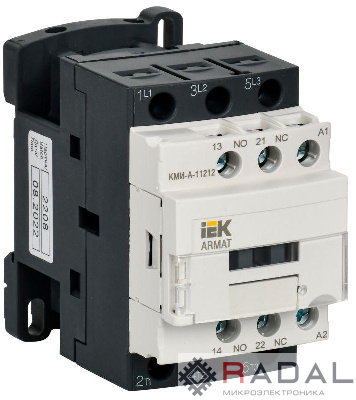 Контактор КМИ-А-11212 LC1D 12А кат. 36В AC 1НО+1НЗ AC-3 IEK AR-ACC-11-012-036-11