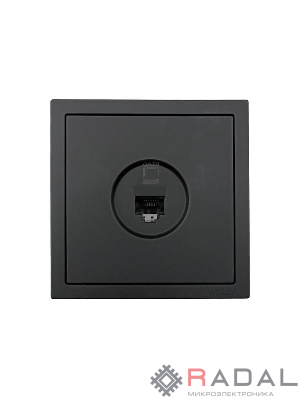 Розетка компьютерная 1-мест. СП ZIMA IP20 черн. бархат LEZARD 704-4288-140