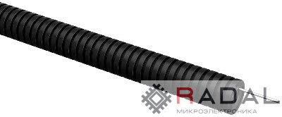Труба гофрированная ПВХ d20мм с протяжкой черн. (уп.100м) ELASTA IEK ET-TG21-121-020-100-K02