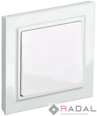 Выключатель 1-кл. СП BRITE ВСР10-1-0-БрБ 10А в сборе бел. IEK BR-V10-0-10-K01-F