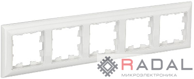 Рамка 5-м BRITE РУ-5-Бр бел./бел. IEK BR-M52-12-K01