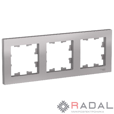 Рамка 3-м AtlasDesign универс. алюм. SchE ATN000303