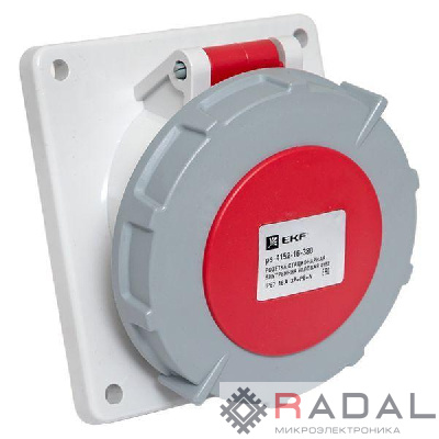Розетка стационарная внутренняя угловая 4152 3Р+РЕ+N 16А 380В IP67 PROxima EKF ps-4152-16-380