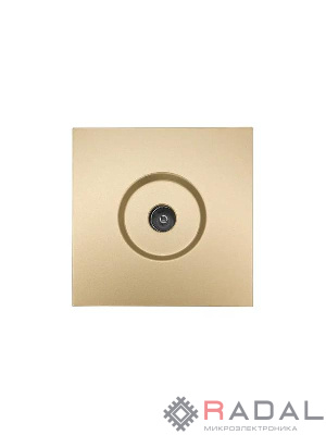 Розетка ТВ оконечная СП ZIMA IP20 зол. LEZARD 704-3688-130