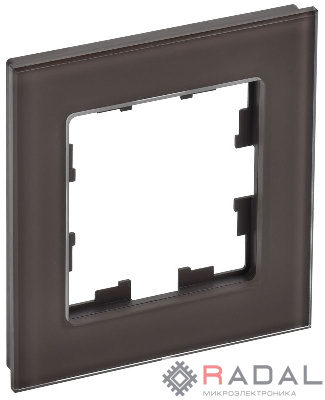 Рамка 1-м BRITE РУ-1-2-БрТБ стекло темн. бронза IEK BR-M12-G-K45