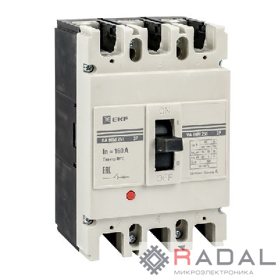 Выключатель авт. 3п ВА-99М 250/160А 25кА PROxima EKF mccb99-250-160m