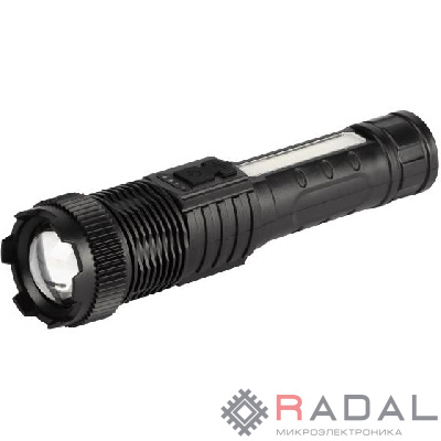 Фонарь светодиодный UA-402 универсальный аккумуляторный 5Вт LED+5Вт COB Zoom 6 режимов маячок клипса USB type-C Эра Б0069804