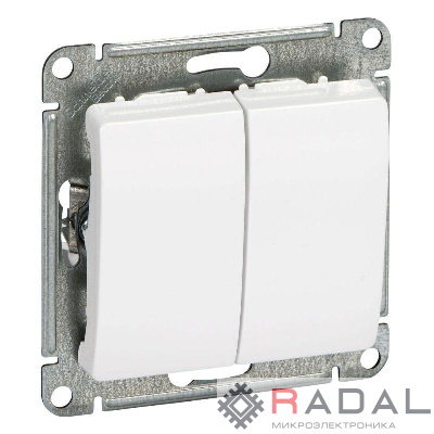Механизм выключателя 2-кл. СП Glossa 10А IP20 (сх. 5) 10AX бел. SchE GSL000151