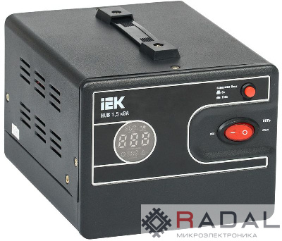 Стабилизатор напряжения 1ф 1.5кВА HUB переносной IEK IVS21-1-D15-13