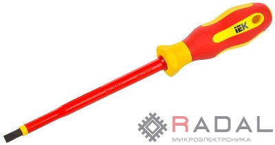 Отвертка диэлектрическая SL6.5х150 Т2 ARMA2L 5 IEK A2L5-SC30-T2-SL-65-150