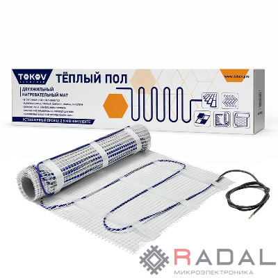 Комплект "Теплый пол" (мат) 150Вт/кв.м 1кв.м TOKOV ELECTRIC TKE-MAT150-150-1