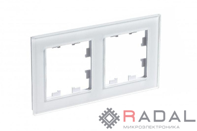 Рамка 2-м AtlasDesign Nature стекло бел. SchE ATN320102