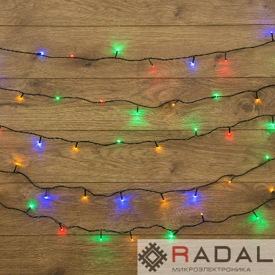 Гирлянда "ТВИНКЛ ЛАЙТ LED" (с контроллером 8 режимов) 4м 25LED 2Вт 220В IP20 мульти. NEON-NIGHT 303-019