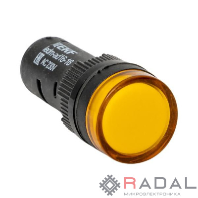 Матрица светодиодная AD16-16HS желт. 230В AC PROxima EKF ledm-ad16-16-y