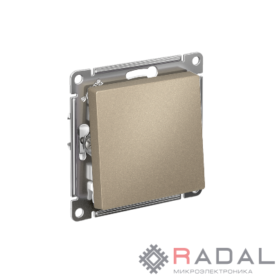Механизм переключателя перекрестного 1-кл. СП AtlasDesign 10А IP20 (сх. 7) 10AX шампань SchE ATN000571