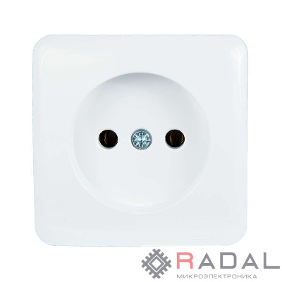 Розетка 1-м ОП Viola 16А IP20 без заземл. бел. LEZARD 751-0200-121