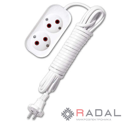 Удлинитель 2х5м без заземл. 6А IP20 У6-011 ШВВП 2х0.75 UNIVersal 9631913