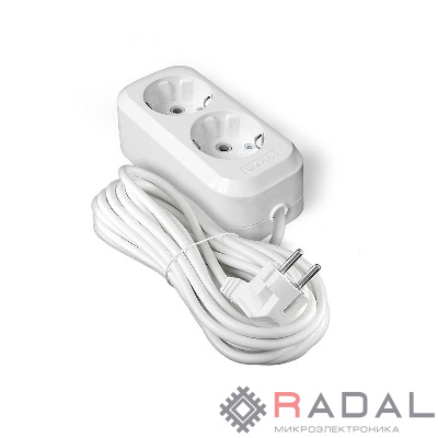 Удлинитель 2х7м с заземл. IP20 Е-302А ПВС 3х1.5 Universal 1720