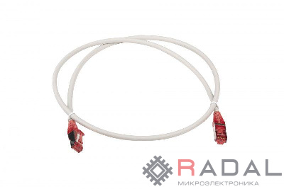 Патч-корд PC-LPM-STP-RJ45-RJ45-C5e-1M-LSZH-GY F/UTP экран. кат.5e LSZH 1м сер. Hyperline 42308