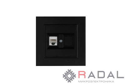 Розетка компьютерная Karea черн. Makel 56054035
