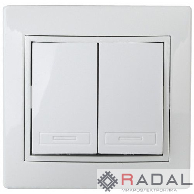 Выключатель 2-кл. СП Plano 10А IP20 1-104-01 250В бел. Intro Б0053758