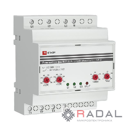 Реле выбора фаз РВФ-3 PROxima EKF RVF-3