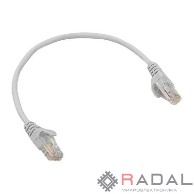 Патч-корд кат.5e неэкранированный UTP оболочка LSZH сер. (0.2м) TeraLINK PRO EKF TRP-5EUTP-LSH-02M-GY