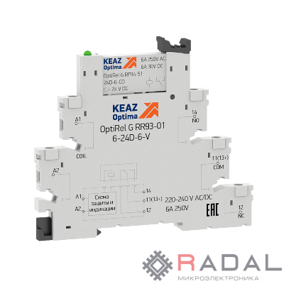 Модуль релейный OptiRel G RM38-51-24D-6-V-CO-G КЭАЗ 280990