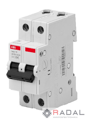Выключатель автоматический модульный 2п C 10А 4.5кА Basic M BMS412C10 ABB 2CDS642041R0104