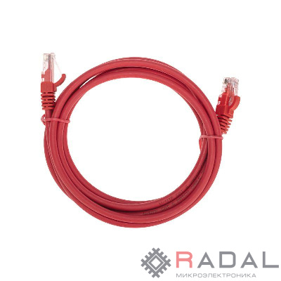 Патч-корд U/UTP CAT 6 RJ45-RJ45 26AWG LSZH красн. 2м Rexant 02-0293-2