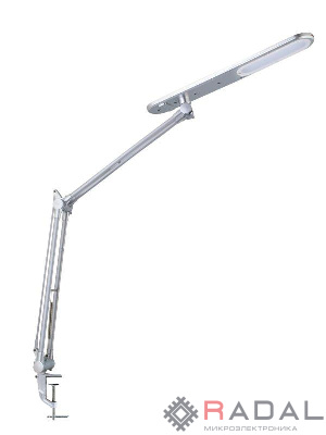 Светильник светодиодный KD-785 C03 настол. струбцина 230В 5Вт 4000К серебр. Camelion 12109