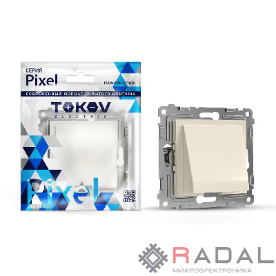 Вывод кабеля СП Pixel IP20 механизм беж. TOKOV ELECTRIC TKE-PX-CP-C02