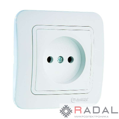 Розетка 1-м СП Lillium 16А IP20 без заземл. бел./бел. Makel 70022