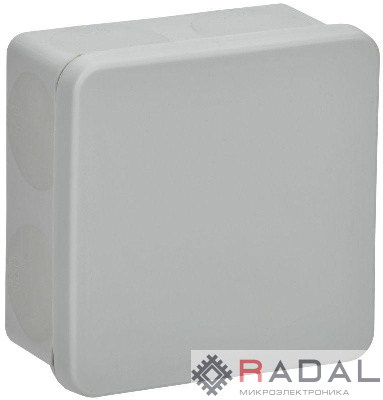 Коробка распаячная ОП КМ42435 80х80х40мм IP67 8 вводов сер. IEK UKO21-080-080-040-K41-66