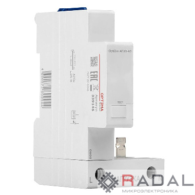 Устройство защиты от дугового пробоя (УЗДП) OptiDin AFDD-63-УХЛ3 КЭАЗ 339146