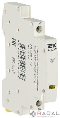 Лампа индикаторная одинарная LED 110-230В AC желт. ARMAT IEK AR-LED-1-1-Y