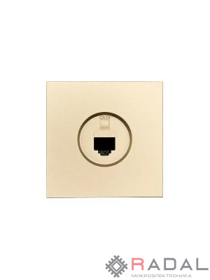 Розетка компьютерная 1-мест. СП ZIMA IP20 зол. LEZARD 704-3688-140